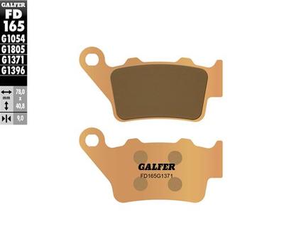 image of Galfer Rear Brake Pads -  Sintered Metallic Compound  Aprilia, BMW, Ducati, Triumph, Yamaha